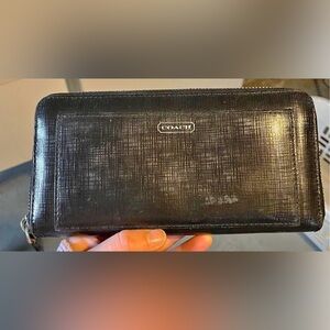 Coach Black Textured Leather Wallet